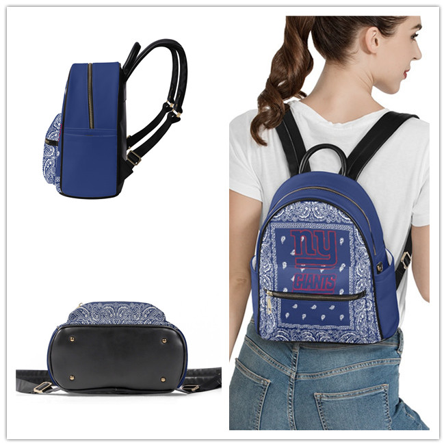 New York Giants PU Leather Casual Backpack 001